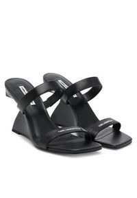 Karl Lagerfeld - KARL LAGERFELD Klapki KL34611 Czarny. Kolor: czarny. Materiał: skóra