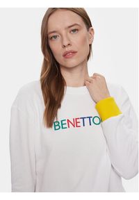 United Colors of Benetton - United Colors Of Benetton Bluza 3J68D1069 Biały Regular Fit. Kolor: biały. Materiał: bawełna #4