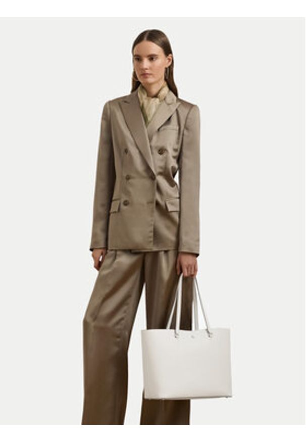 Lauren Ralph Lauren - LAUREN RALPH LAUREN Torebka 431911655031 Biały. Kolor: biały. Materiał: skórzane