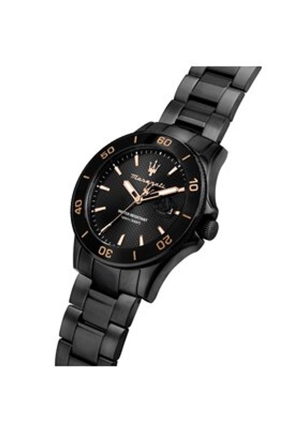 Maserati Zegarek Competizione Diver R8853100035 Czarny. Kolor: czarny