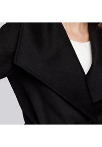 Wittchen - Damski płaszcz z wełną szlafrokowy. Kolor: czarny. Materiał: wełna. Sezon: jesień, zima. Styl: elegancki, sportowy #7