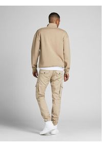 Jack & Jones Joggery Paul 12193754 Beżowy Slim Fit. Kolor: beżowy. Materiał: bawełna #4