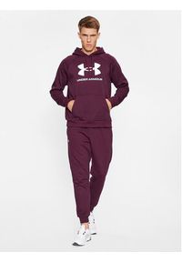 Under Armour Spodnie dresowe Ua Rival Fleece Joggers 1379774 Bordowy Loose Fit. Kolor: czerwony. Materiał: dresówka, bawełna