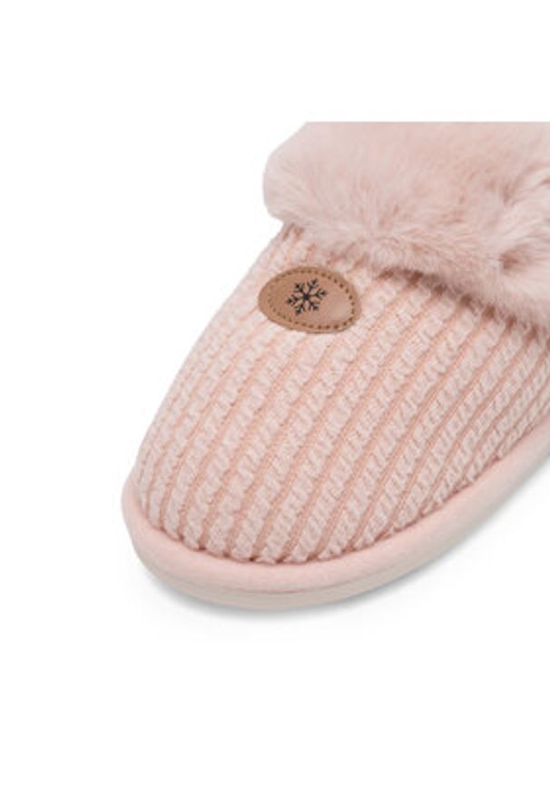 Home & Relax Kapcie CCC23-1 Różowy. Kolor: różowy. Materiał: materiał