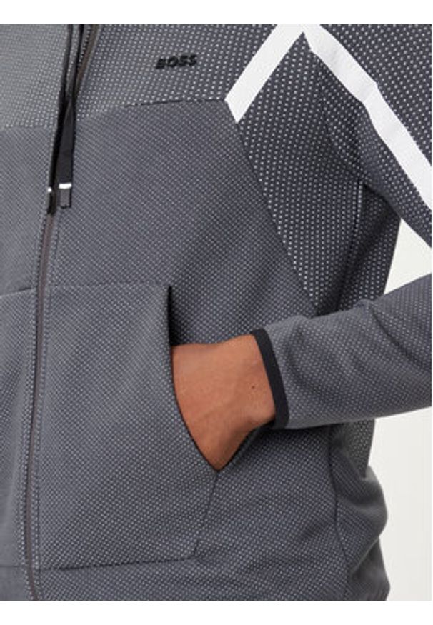 BOSS Bluza TL 50543130 Szary Regular Fit. Kolor: szary. Materiał: syntetyk, bawełna