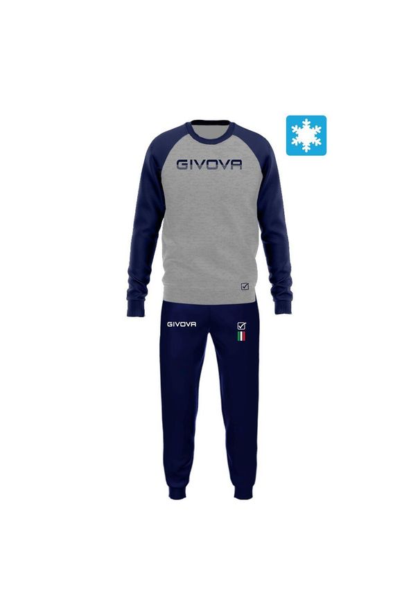 Givova Tuta Italia – dres w felpie, rozmiar S. Kolor: zielony, fioletowy, wielokolorowy. Materiał: dresówka