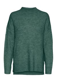 Vero Moda Sweter 10269229 Zielony Regular Fit. Kolor: zielony. Materiał: syntetyk