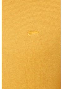 Superdry bluza męska kolor żółty gładka. Okazja: na co dzień. Kolor: żółty. Materiał: bawełna. Wzór: gładki. Styl: casual