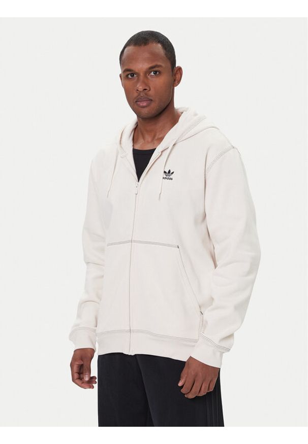 Adidas - adidas Bluza Essentials Trefoil JW0968 Écru Regular Fit. Materiał: bawełna