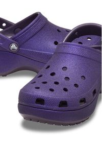 Crocs Klapki Classic Platform Glitter Clog W 207242 Fioletowy. Kolor: fioletowy. Obcas: na platformie #3