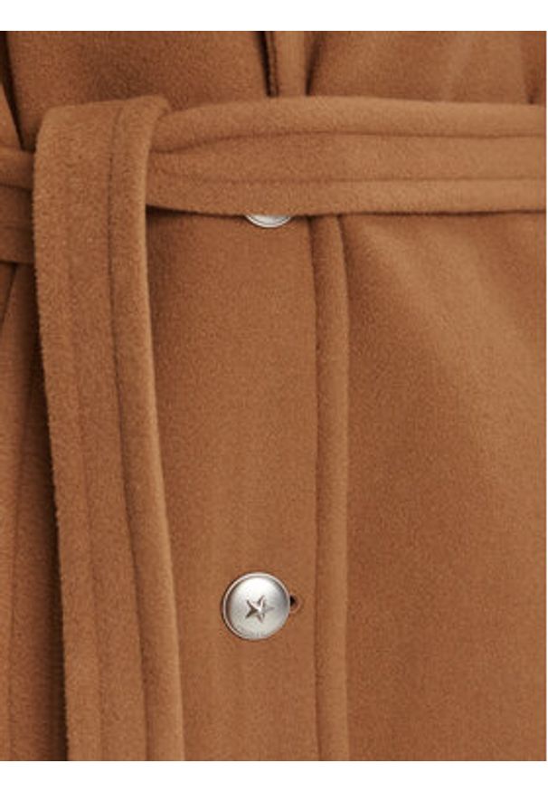 Pinko - PINKO Płaszcz wełniany 105685 A2SM Brązowy Regular Fit. Kolor: brązowy. Materiał: wełna