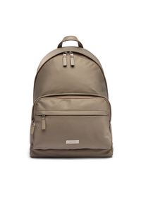 Calvin Klein Plecak Sleek Round LV04D3143G Beżowy. Kolor: beżowy. Materiał: materiał