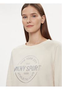 DKNY Sport Bluza DP3T9561 Beżowy Regular Fit. Kolor: beżowy. Materiał: bawełna, syntetyk. Styl: sportowy