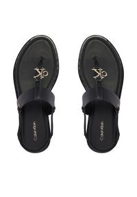 Calvin Klein Sandały Round Flat Sndl Thong Lth Hdw HW0HW02926 Czarny. Kolor: czarny. Materiał: skóra #2