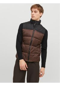 Jack & Jones - Jack&Jones Bezrękawnik 12235861 Brązowy Regular Fit. Kolor: brązowy. Materiał: syntetyk. Długość rękawa: bez rękawów