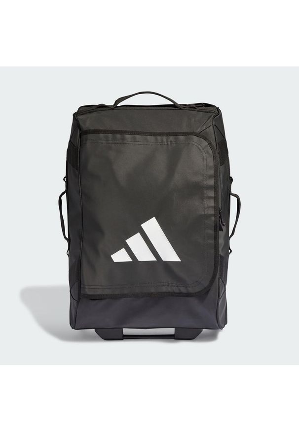 Adidas - Mała torba podróżna na kółkach. Kolor: czarny, biały, wielokolorowy. Materiał: materiał. Sport: fitness