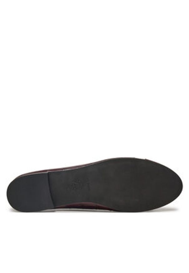 Tory Burch Baleriny Cap Toe Ballet 165365 Bordowy. Kolor: czerwony. Materiał: skóra
