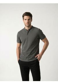 Sinsay - Bawełniana koszulka polo - zielony. Typ kołnierza: polo. Kolor: zielony. Materiał: bawełna