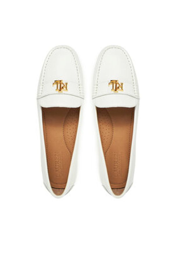 Lauren Ralph Lauren - LAUREN RALPH LAUREN Mokasyny 802852847024 Biały. Kolor: biały. Materiał: skóra