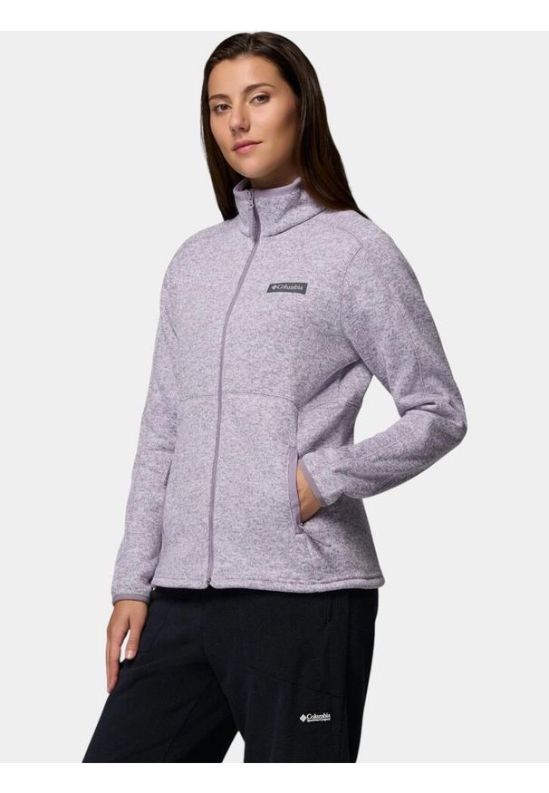 columbia - Sweter Damski Columbia Sweater Weather II. Kolor: fioletowy. Materiał: polar. Sport: turystyka piesza
