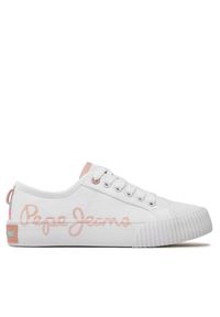 Pepe Jeans Sneakersy Ottis Log G PGS30577 Biały. Kolor: biały. Materiał: materiał