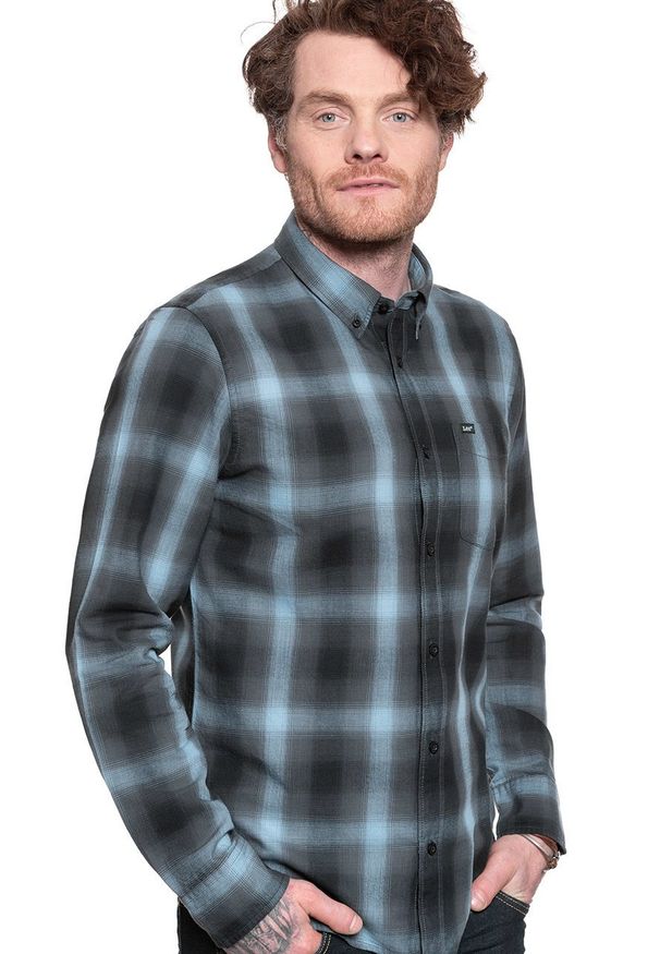 Lee - LEE LEE BUTTON DOWN ASHLEY BLUE L880BFNA 112122998. Typ kołnierza: button down
