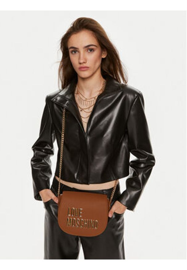 Love Moschino - LOVE MOSCHINO Torebka JC4194PP1LKD0208 Brązowy. Kolor: brązowy. Materiał: skórzane