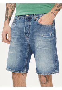 Pepe Jeans Szorty jeansowe Relaxed Short Repair PM801074 Niebieski Relaxed Fit. Kolor: niebieski. Materiał: bawełna #1