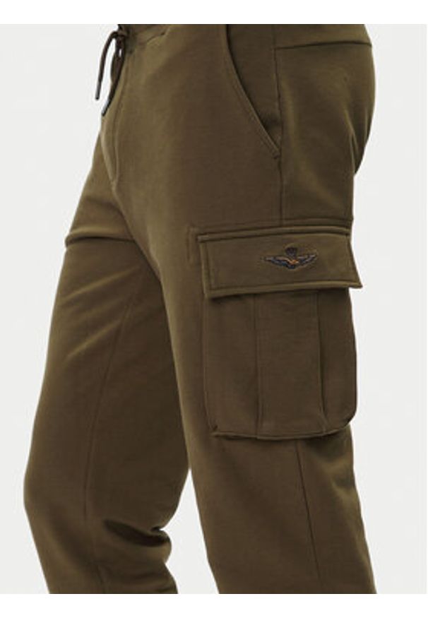 Aeronautica Militare Spodnie dresowe 252PF1010UF00662 Zielony Regular Fit. Kolor: zielony. Materiał: bawełna