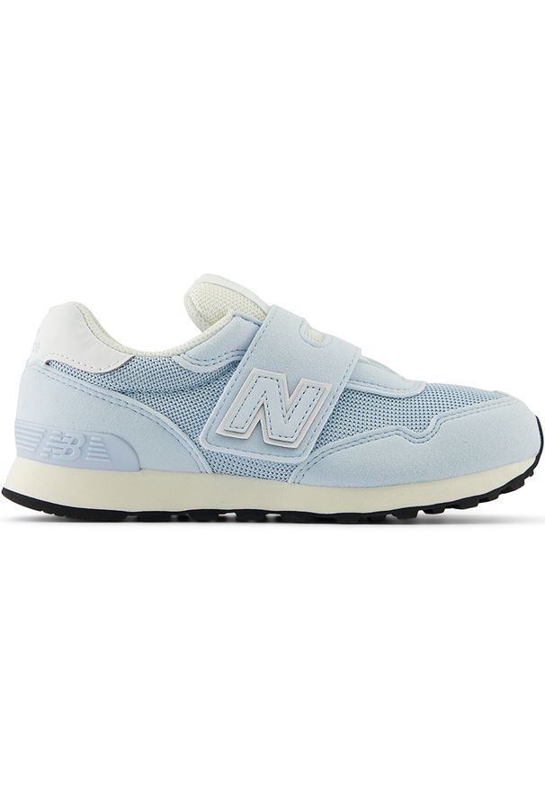 Buty dziecięce New Balance PV515LCB – niebieskie. Okazja: na uczelnię, na co dzień. Kolor: niebieski. Materiał: syntetyk, materiał. Szerokość cholewki: normalna