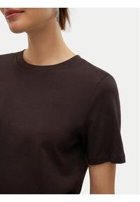 Vero Moda T-Shirt Paulina 10316991 Brązowy Regular Fit. Kolor: brązowy. Materiał: bawełna #6