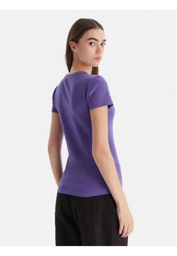 Hugo - HUGO T-Shirt Easy 50523924 Fioletowy Slim Fit. Kolor: fioletowy. Materiał: bawełna