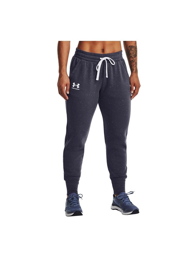 Spodnie fitness męskie Under Armour Rival Fleece Joggers 558. Kolor: szary. Materiał: dresówka. Sport: fitness