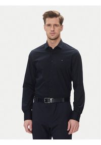 TOMMY HILFIGER - Tommy Hilfiger Koszula MW0MW39279 Granatowy Slim Fit. Kolor: niebieski. Materiał: bawełna