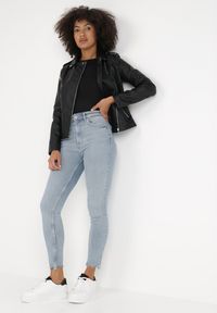 Born2be - Czarna Ramoneska Alisma. Kolor: czarny. Materiał: dzianina. Długość: długie. Styl: klasyczny #6