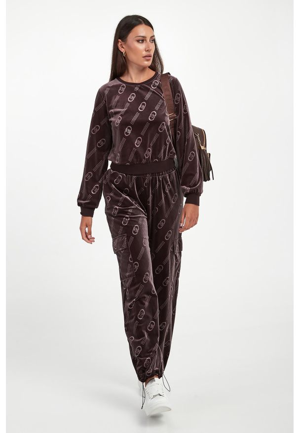 Liu Jo - Bluza damska welurowa LIU JO. Materiał: welur