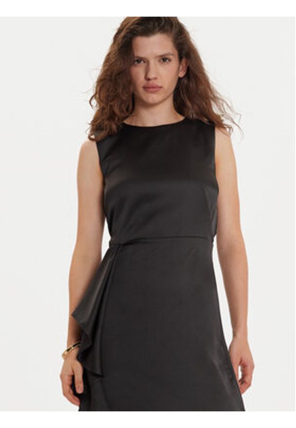 DKNY Sukienka koktajlowa DD4GTB81 Czarny Slim Fit. Kolor: czarny. Materiał: syntetyk. Styl: wizytowy