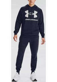 Bluza fitness męska Under Armour Rival Fleece Big Logo HD. Typ kołnierza: kaptur. Kolor: niebieski. Sport: fitness