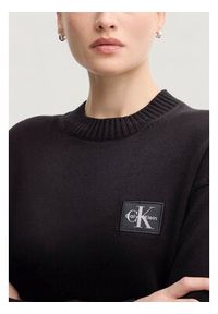 Calvin Klein Jeans Sweter Ck Embro Badge LV047D351G Czarny Regular Fit. Kolor: czarny. Materiał: bawełna #2