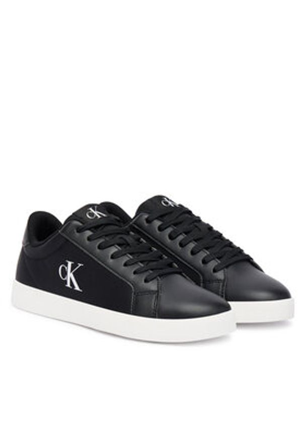 Calvin Klein Sneakersy 3 Cupsole Laceup Pu Mg YW0YW01781 Czarny. Kolor: czarny. Materiał: materiał