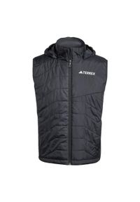 Adidas - Bezrękawnik Terrex Multi Climawarm Insulated Hooded. Kolor: czarny. Materiał: puch. Długość rękawa: bez rękawów. Technologia: ClimaWarm (Adidas). Sport: turystyka piesza