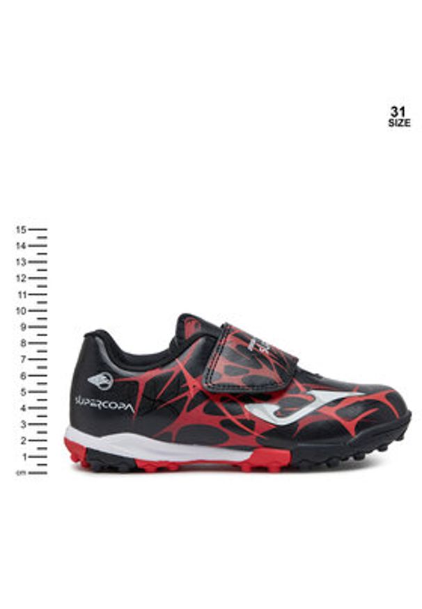 Joma Buty do piłki nożnej Super Copa Jr 2501 SCJS2501TFV Czarny. Kolor: czarny. Materiał: skóra