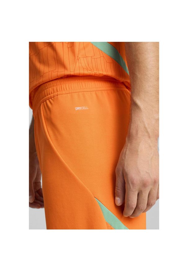 Puma - Męskie szorty Wybrzeże Kości Słoniowej 2025 PUMA Rickie Orange Jade Frost Green. Kolor: żółty, pomarańczowy, wielokolorowy, zielony