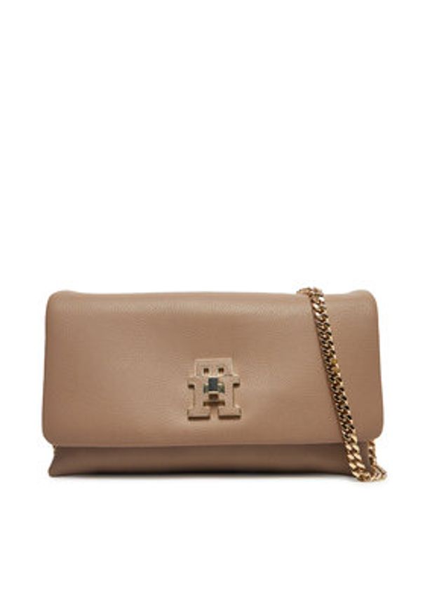 TOMMY HILFIGER - Tommy Hilfiger Torebka AW0AW17462 Beżowy. Kolor: beżowy. Materiał: skórzane