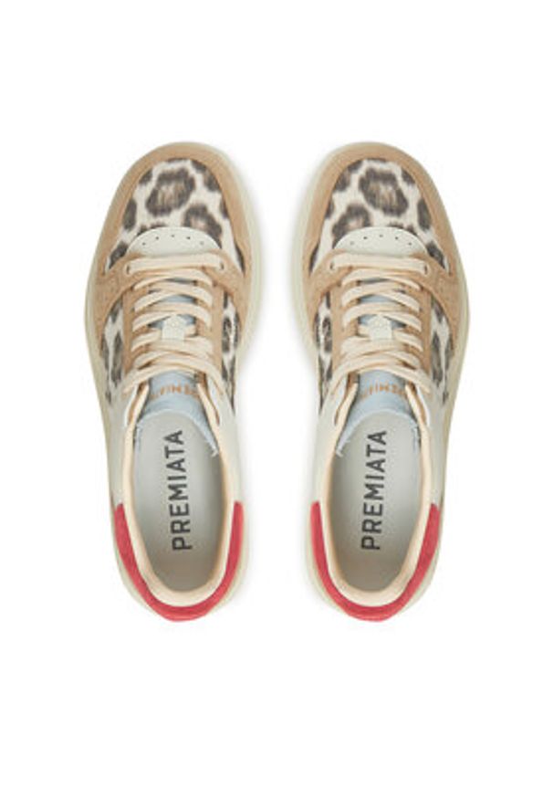 Premiata Sneakersy Quinnd Var 7421 Brązowy. Kolor: brązowy. Materiał: materiał