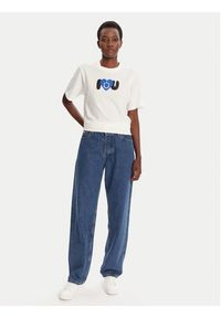 Hugo - HUGO T-Shirt Vintage 50545053 Écru Loose Fit. Kolor: kremowy. Materiał: bawełna. Styl: vintage #3