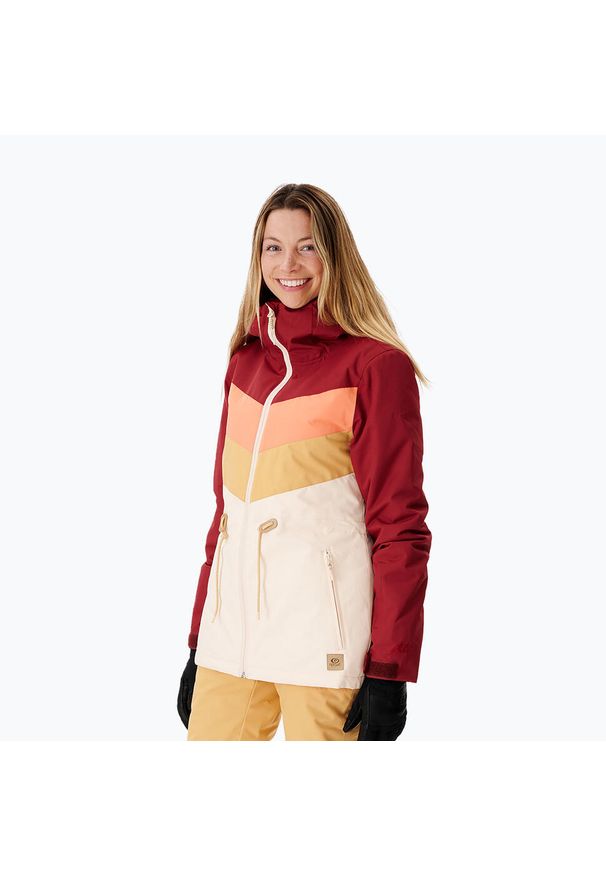 Kurtka snowboardowa damska Rip Curl Rider Betty. Kolor: beżowy, czarny, wielokolorowy. Sezon: zima. Sport: snowboard