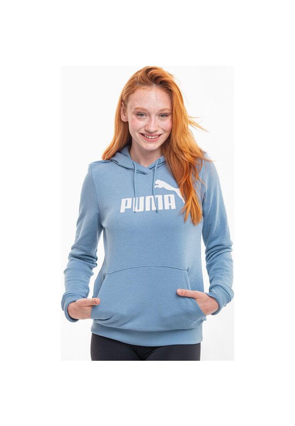 Bluza sportowa damska Puma ESS Logo Hoodie. Typ kołnierza: kaptur. Kolor: niebieski