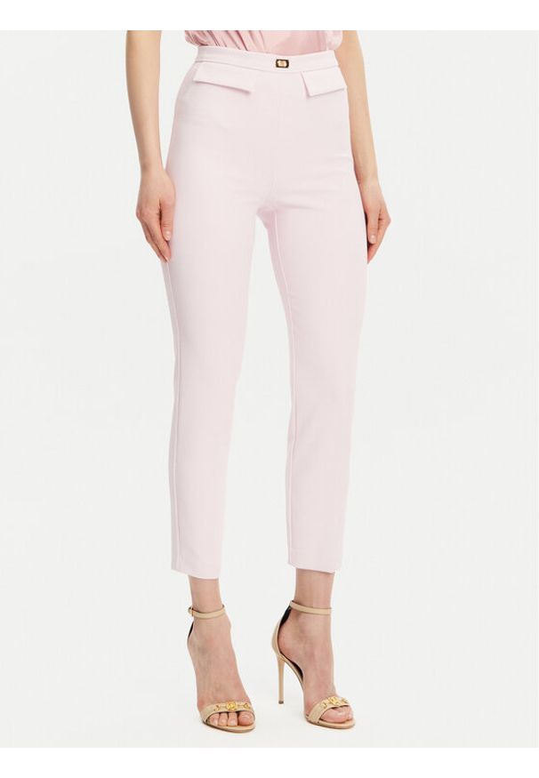 Elisabetta Franchi Spodnie materiałowe PA-077-51E2-V320 Różowy Regular Fit. Kolor: różowy. Materiał: syntetyk