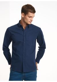 Ochnik - Koszula męska. Kolor: niebieski. Materiał: bawełna. Długość: długie. Styl: klasyczny #1